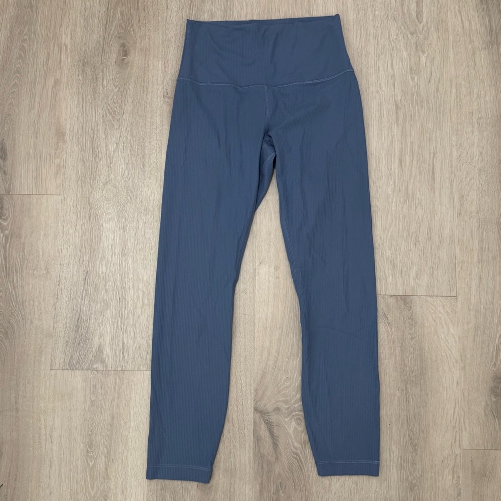 lululemon oasis blue Align Ribbed high rise Crop 23 leggings pants